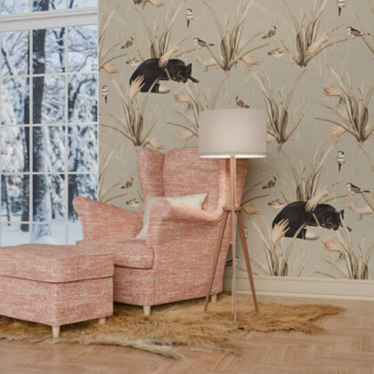 Czarny Lis oryginalna tapeta By Foxes.