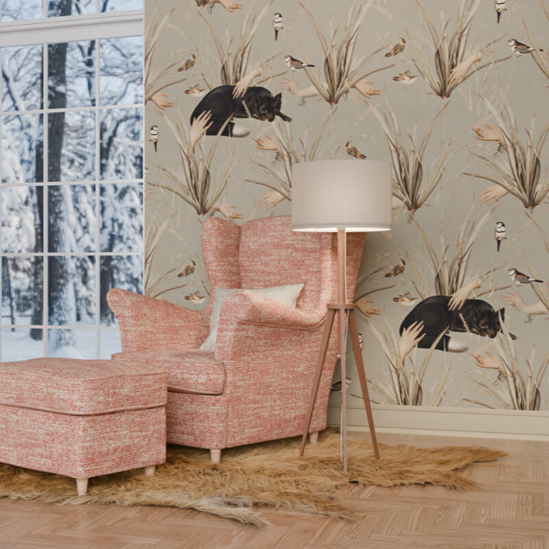 Czarny Lis oryginalna tapeta By Foxes.