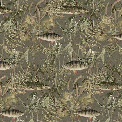 Zielona sage tapeta szczupak ryby rosliny wodne byfoxes